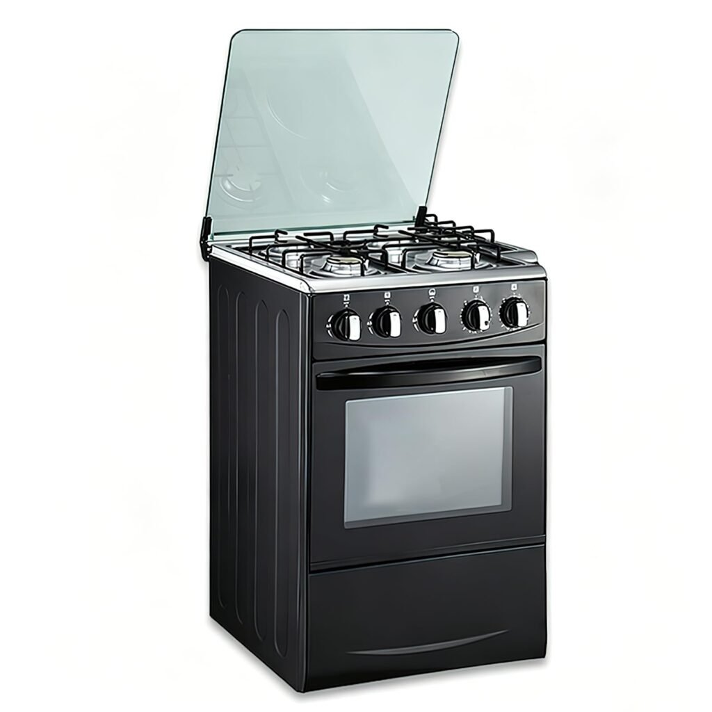 SQ-CMHSAIN 20" LPG Gas Stove - 4 Burners, 50L Oven, Black