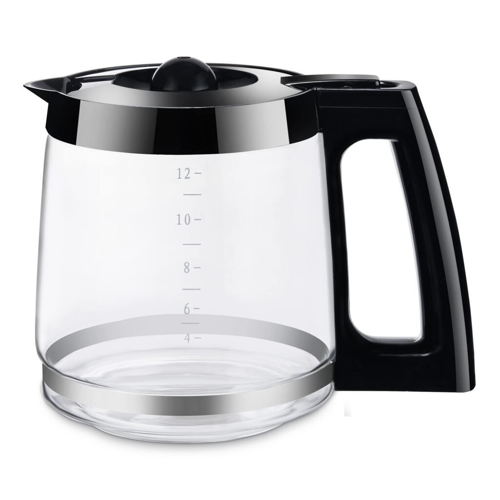 12-Cup Replacement Glass Coffee Carafe Compatible with Hamilton Beach Flexbew Coffeemaker, Coffee