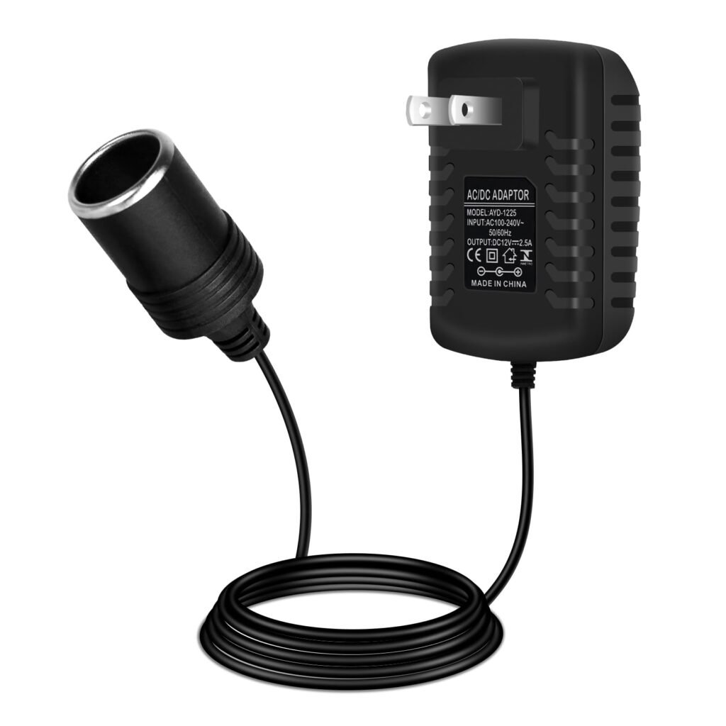 inShareplus 12V 2.5A 30W AC to DC Converter, 12 Volt Cigarette Lighter Adapter, 110V to 12V Car