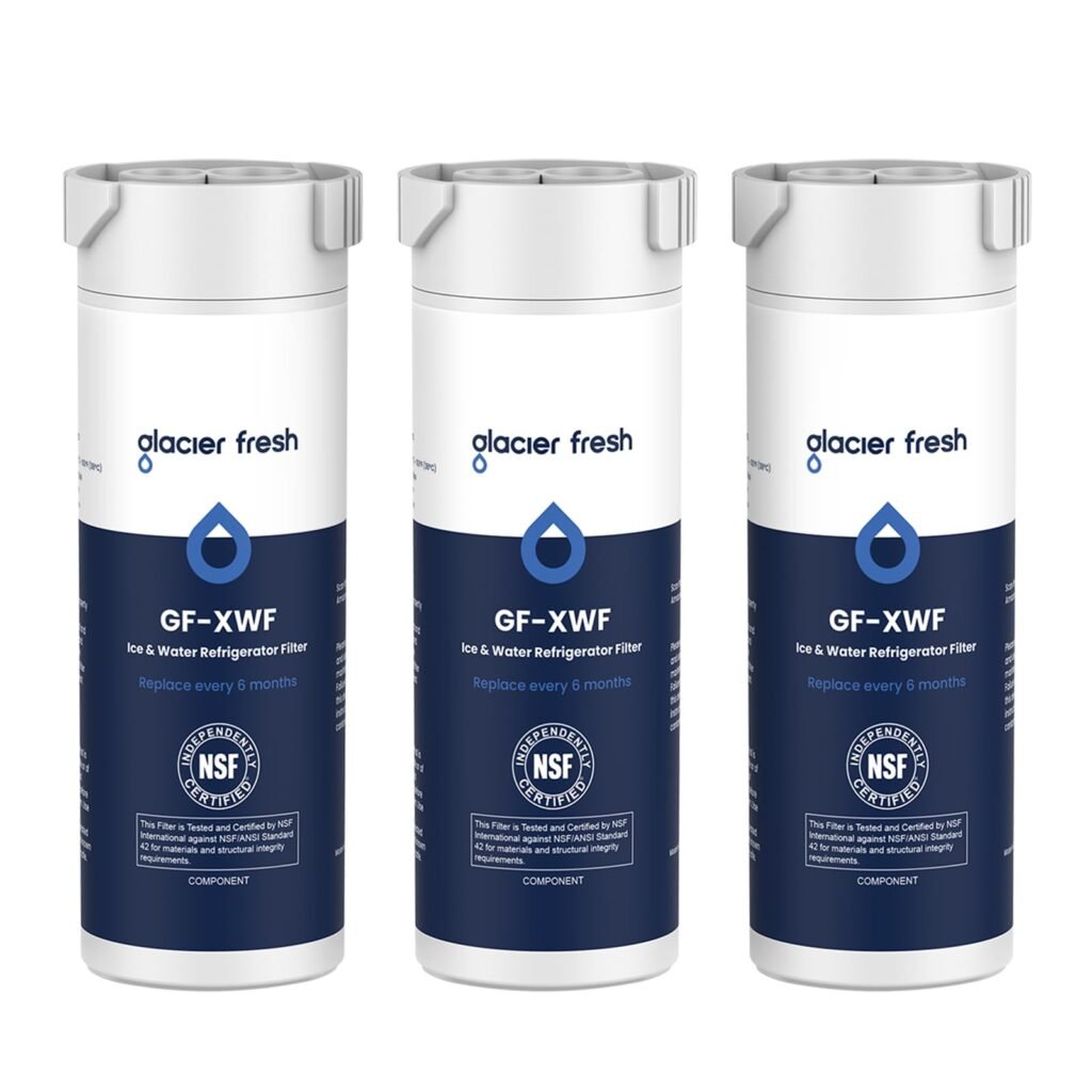 GLACIER FRESH XWF Replacement for GE XWF Refrigerator Water Filter Pack of 3 (Not XWFE)