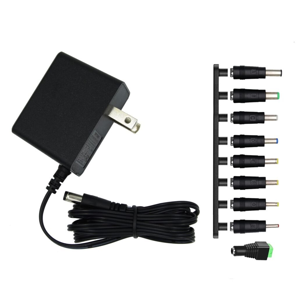 9V Power Supply,9V 1.5A 13.5W 100-240V AC to DC 9Volts 1.5A 1A 0.8A 0.5A 450mA Power Adapter with 9