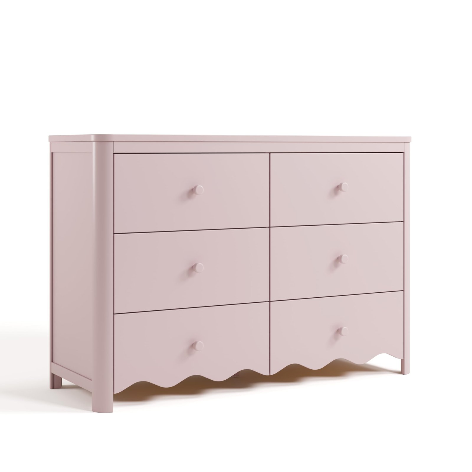 ***Very Large, Very Heavy Item*** ***Pick Up With Truck*** Storkcraft Casablanca 6 Drawer Dresser (Blush) – GREENGUARD Gold Certified, Nursery & Kids' Bedroom with Spacious Storage, Safety Interlocking Drawer System, Easy Assembly with Pre-Installed Tracks
