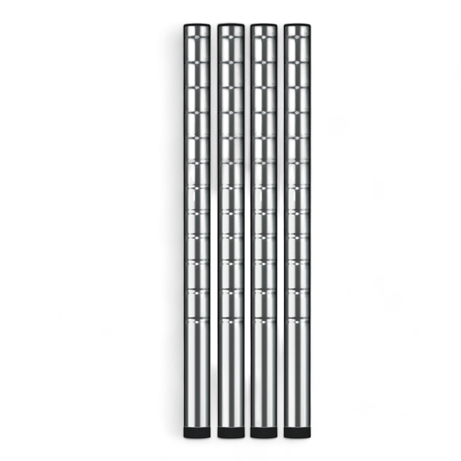 8" Chrome Wire Shelf Posts Pack of 4 Posts | Heavy Duty | Utility Shelving Units - Commercial Wire Shelf Shelving Posts Adjustable shelving Restaurant Organization Shelving Unit for Commercial Use