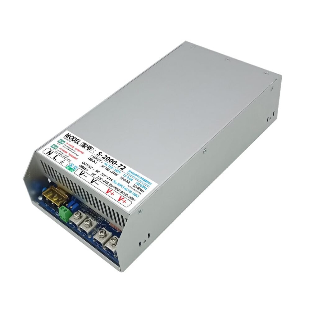 JINGMAIDA Switching Power Supply 2000W with PFC 110-240V AC to DC 72V 27Amp for CCTV, Computer Project, LED Strip Lights, 3D Printer