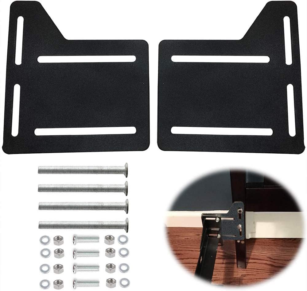 2 Pcs Bed Frame Brackets Adapter for Headboard Extra, Heavy Duty Bed Modification Plate, Headboard