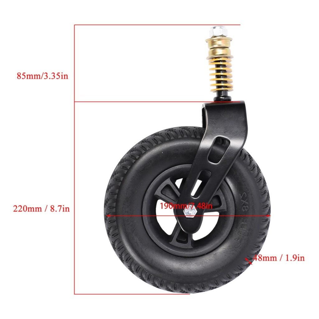 Walfront 8 Inch Wheelchair Front Caster Wheel