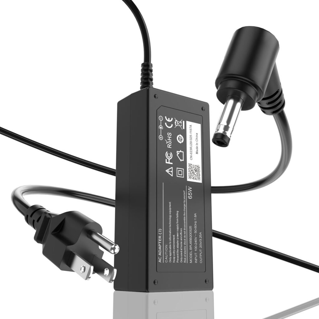 65W Lenovo Laptop Charger – 20V 3.25A Round Tip 4.0x1.7mm Replacement Power Adapter for Home Office