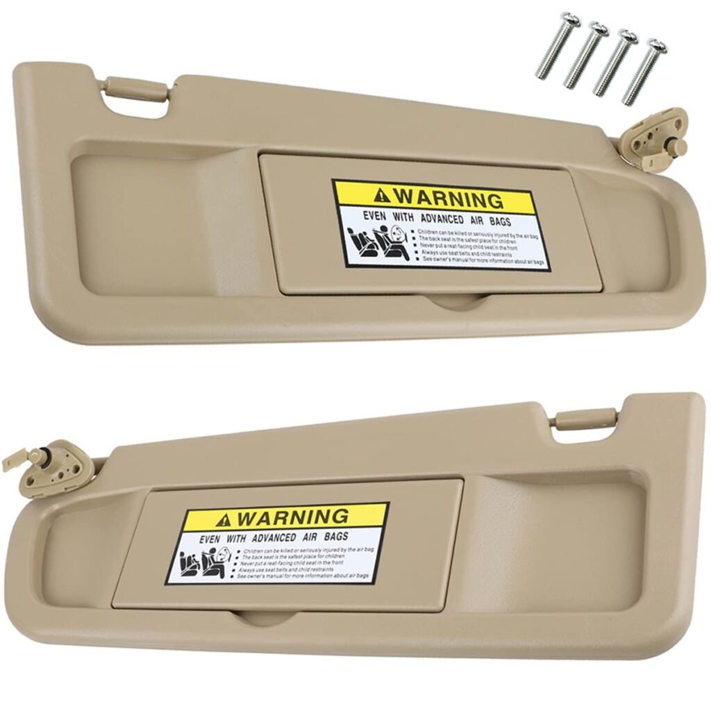 Nakuuly Beige Sun Visor for Honda Civic 2006-2011 (Left & Right Side)