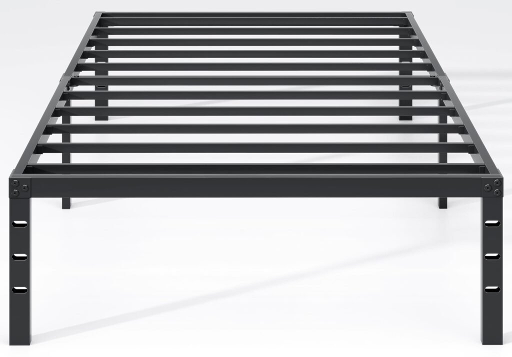 NEW JETO Metal Bed Frame, Twin Size, Black