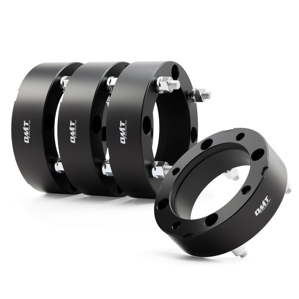 Orion Motor Tech 4x156 ATV Wheel Spacers 2 inch Black Wheel Spacer Kit Compatible with Polaris Ranger Polaris RZR XP 1000 Polaris RZR, 50mm Wheel Spacer Kit with 12x1.5 Studs, Set of 4