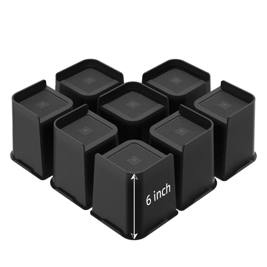 JONHWI Bed Risers, Oversized Furniture Risers, 6 inch Raise Blocks for Bed Couch Desk Sofa Table