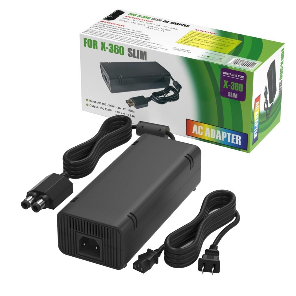 Puning Power Supply Replacement for Xbox 360 Slim,AC Adapter Power Supply[Advanced Quiet Edition]