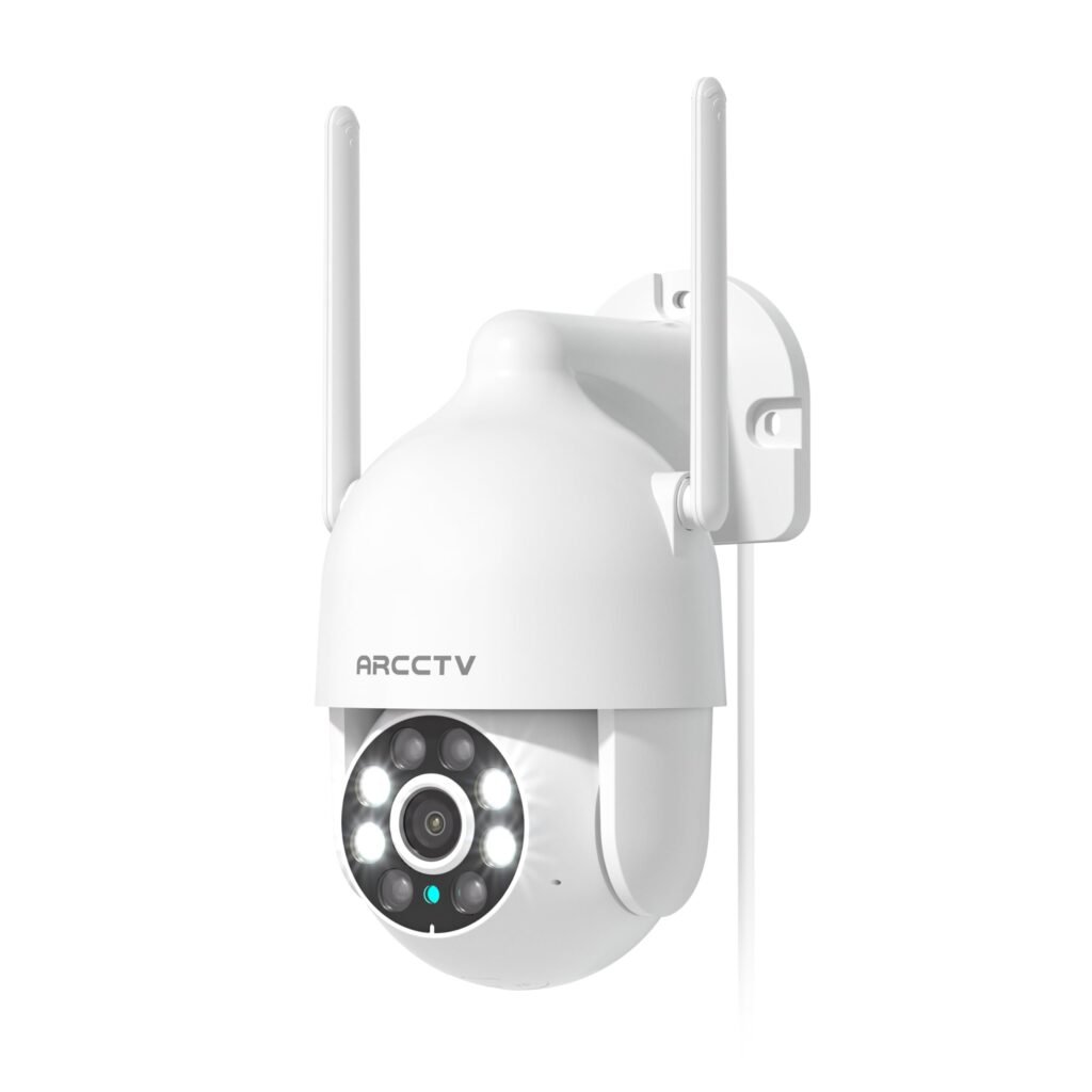 ARCCTV 2K Security Camera Outdoor, 2.4G/5G WiFi 24/7 Recording Security Camera, 360° PTZ Auto