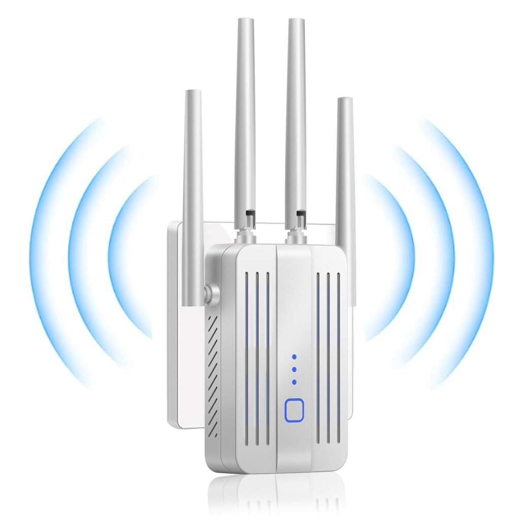 WiFi Extender Signal Booster for Home: Internet Repeater Long Range Covers Up to 45+ Devices and 8470 Sq.ft for Apartment Basement Office House (White, XL)