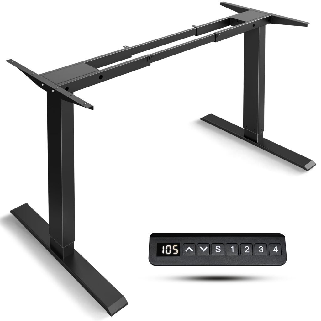 ESpefy Dual Motor Standing Desk Frame- Height Adjustable Electric Desk Legs, Heavy Duty Sit to Stand