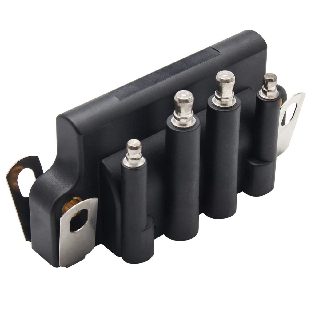 Somusen 583740 0583740 Dual Plug Wire Ignition Coil Compatible with 87-99 Johnson Evinrude OMC 18-5170 183-3740 583298 879614 2hp - 175hp Engines