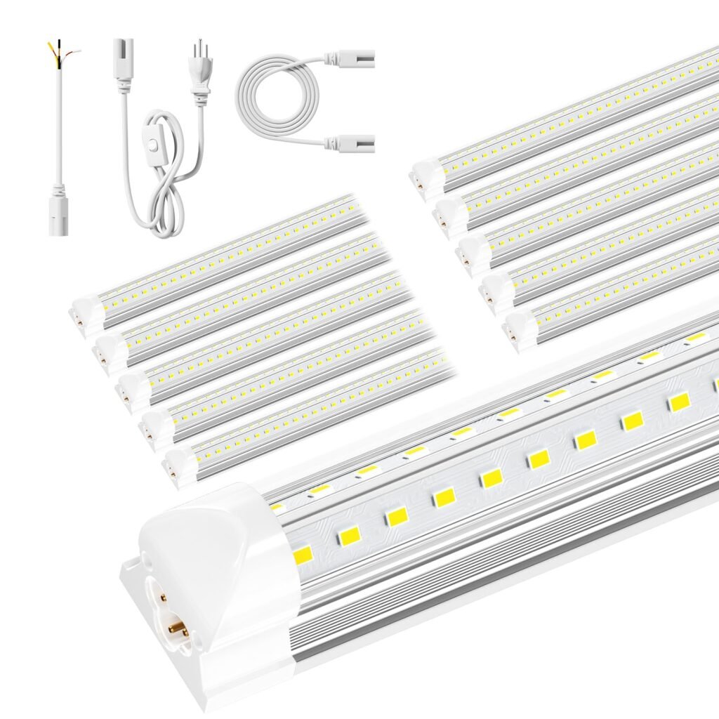 ONLYLUX 8ft LED Shop Light - 90W 12000lm 5000K (10 Pack)