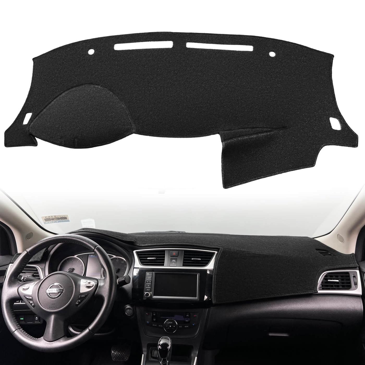 Fcovergurus Dash Cover for Nissan Sentra (Black) F246