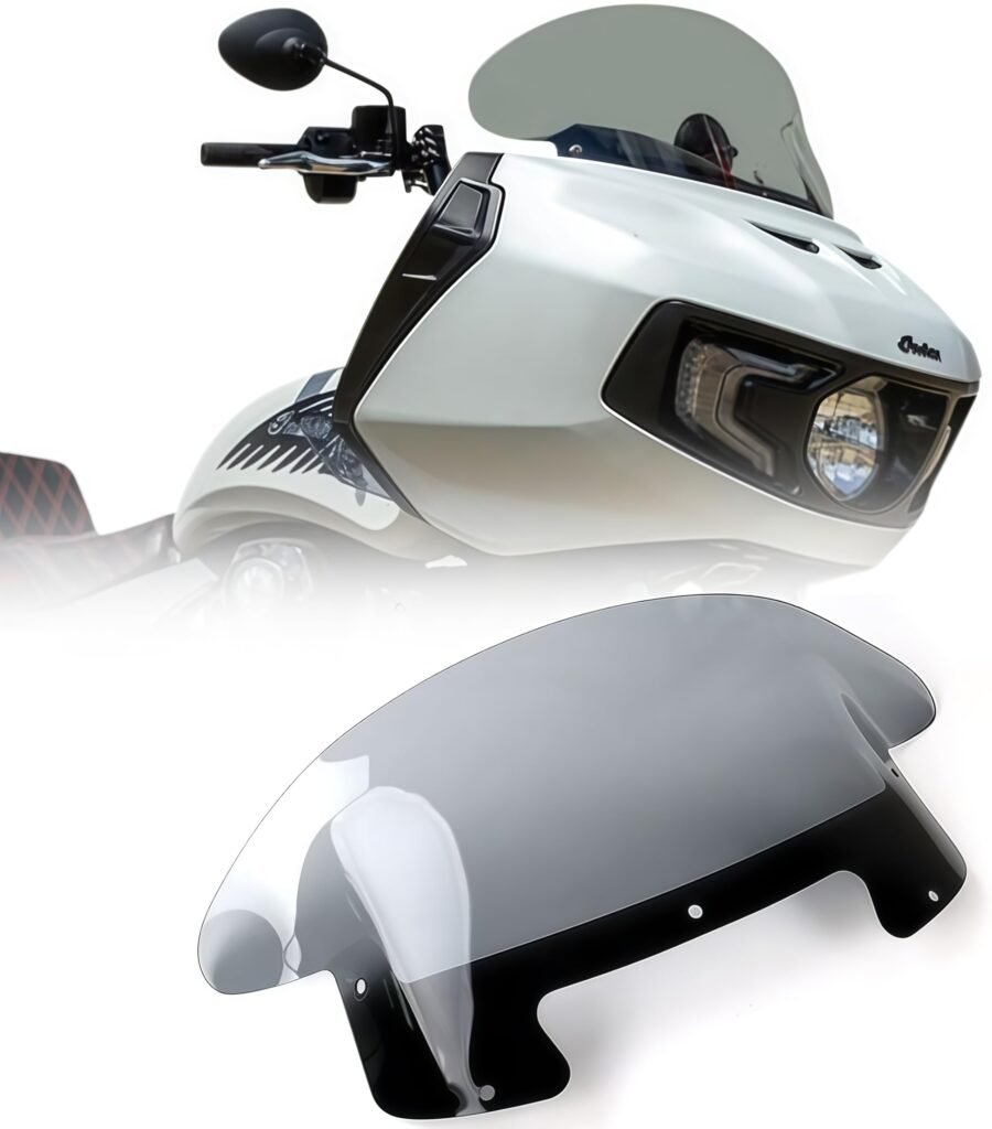 11inch Flare Windshield Smoked Gray Windscreen Wind Deflector for Indian Challenger Pursuit Dark Horse Limited Elite 2022-2026,for Challenger Dark Horse Limited Elite 2020-2026
