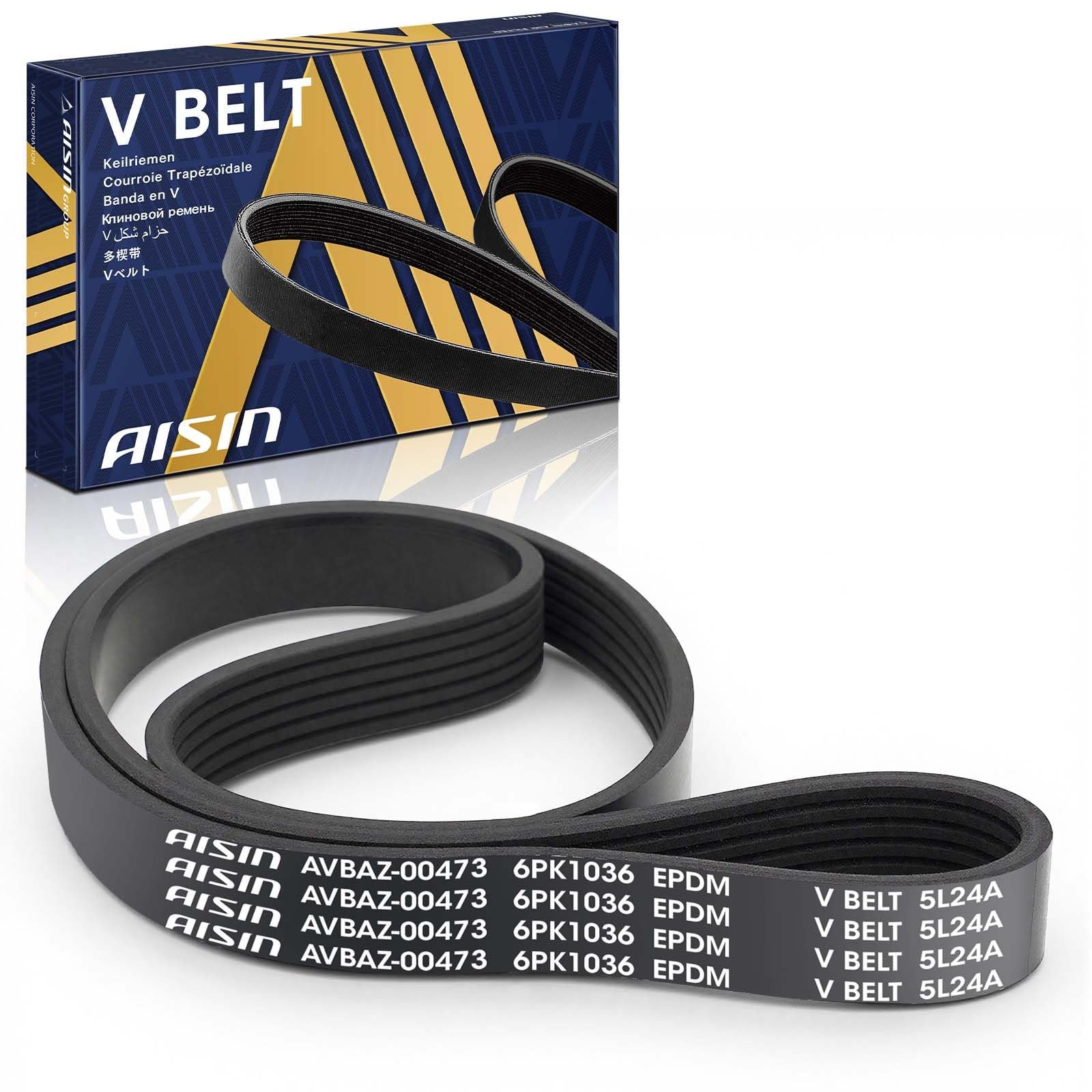 AISIN Serpentine Belt for Toyota, Nissan, Lexus