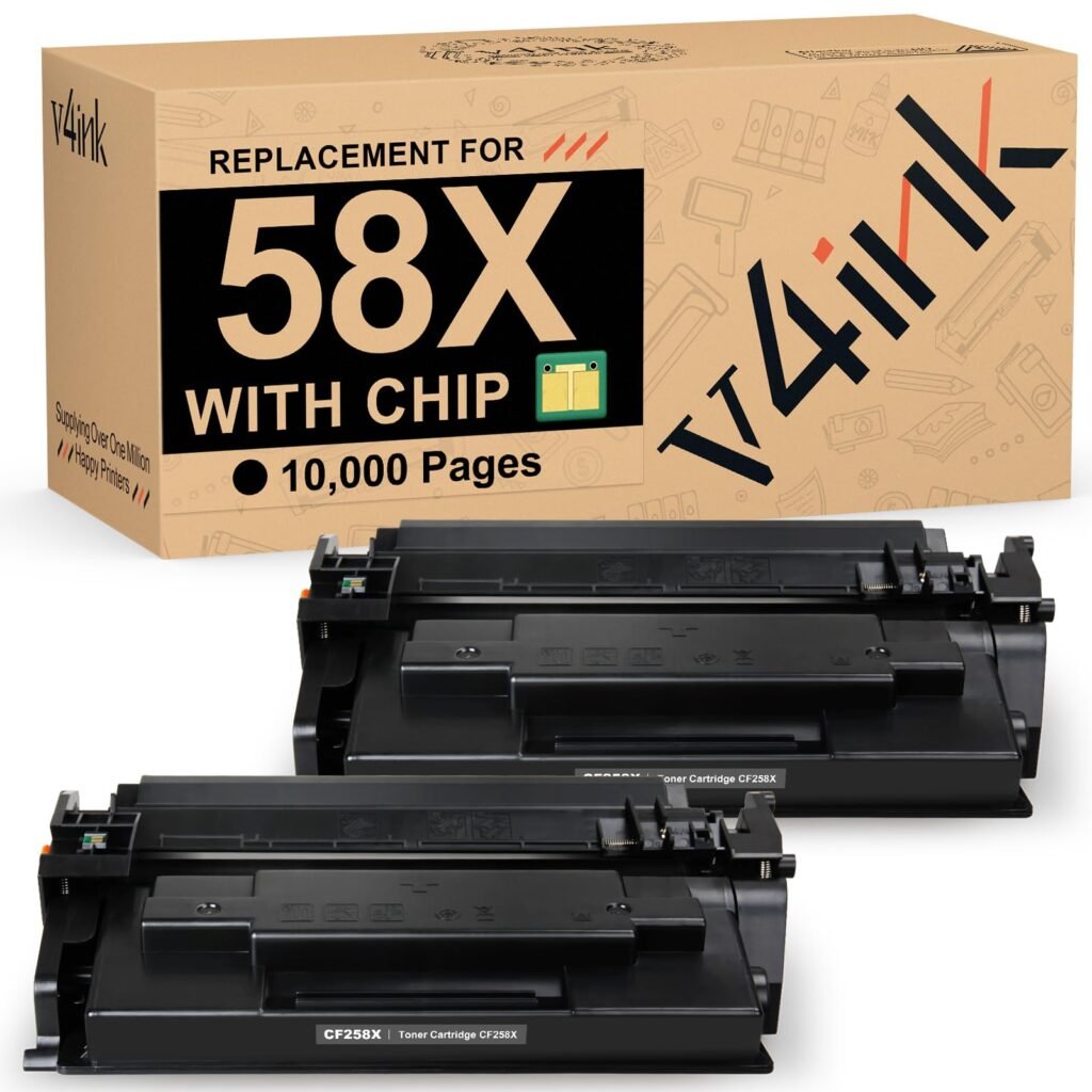 v4ink 58X High Yield Toner Cartridge, Black 2 Pack