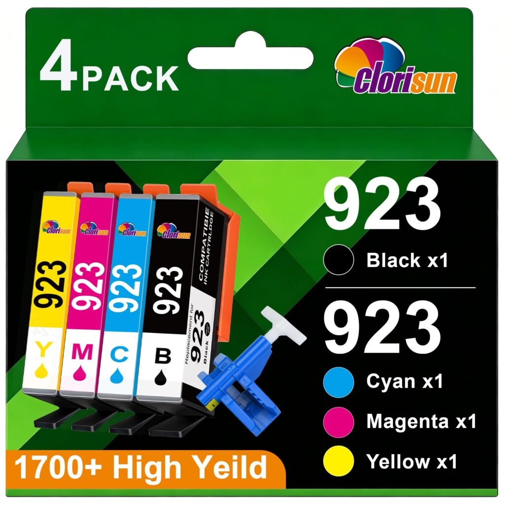 Clorisun Ink Cartridges Combo Pack Replacement for Ink Cartridges 4 Pack