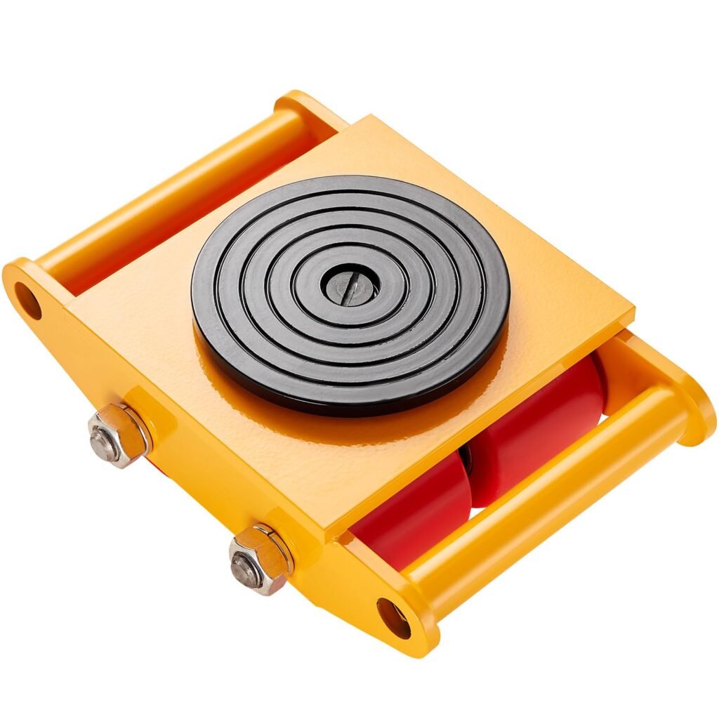 VEVOR 6-Ton Machinery Skate Dolly, 13,200 lb Capacity, Heavy-Duty Carbon Steel Mover with 4 PU
