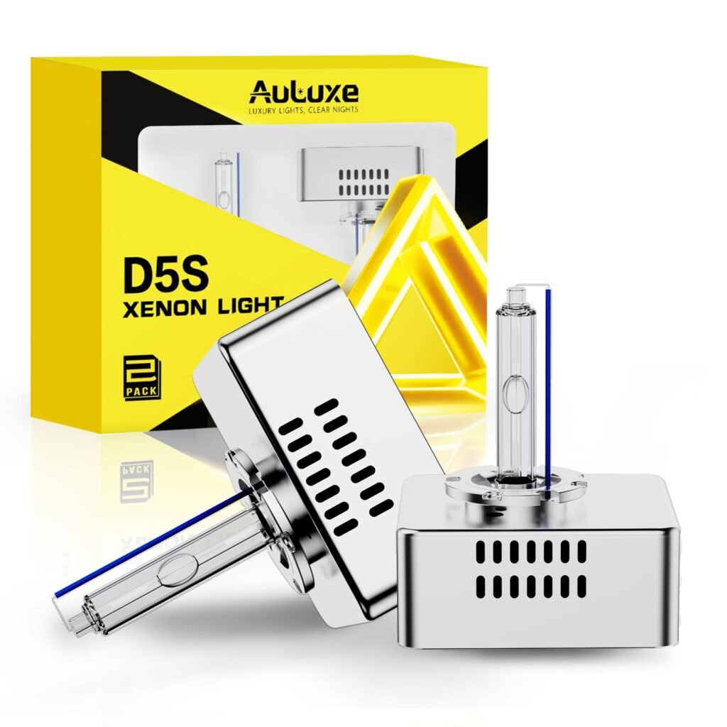 AULUXE D5S HID Headlight Bulbs, 8000K Ice Blue White, 2-Pack