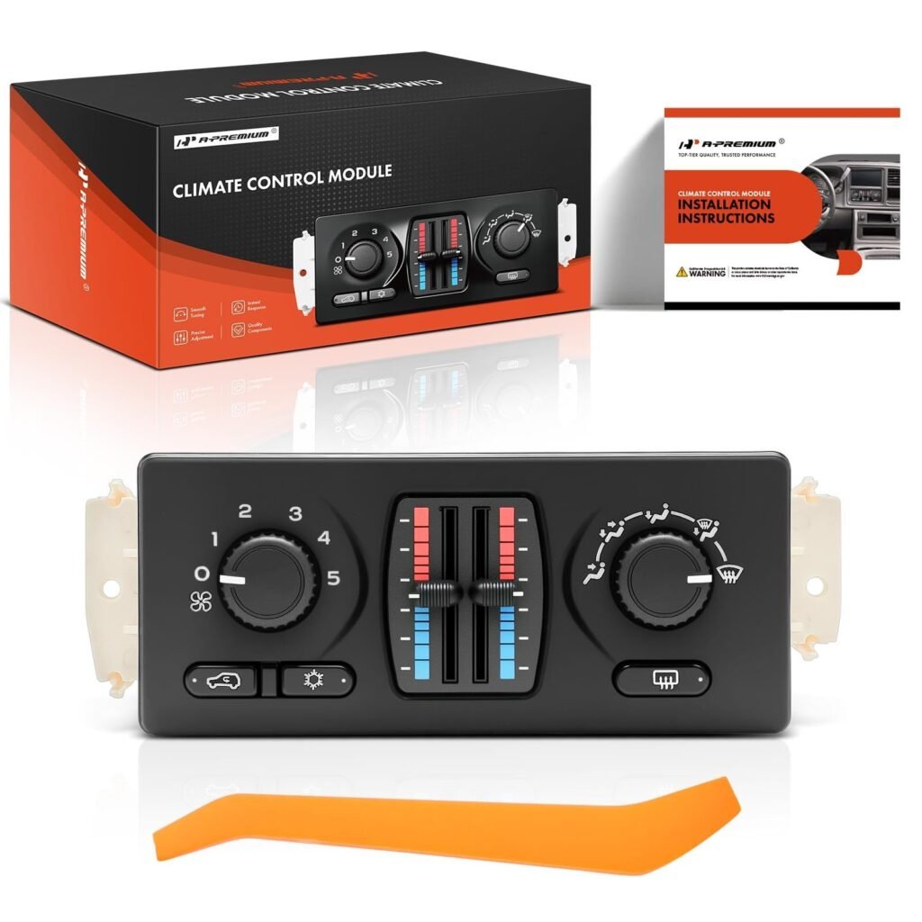 A-Premium Manual Climate Control Module A/C & Heater Control Panel Compatible with Chevrolet, GMC &