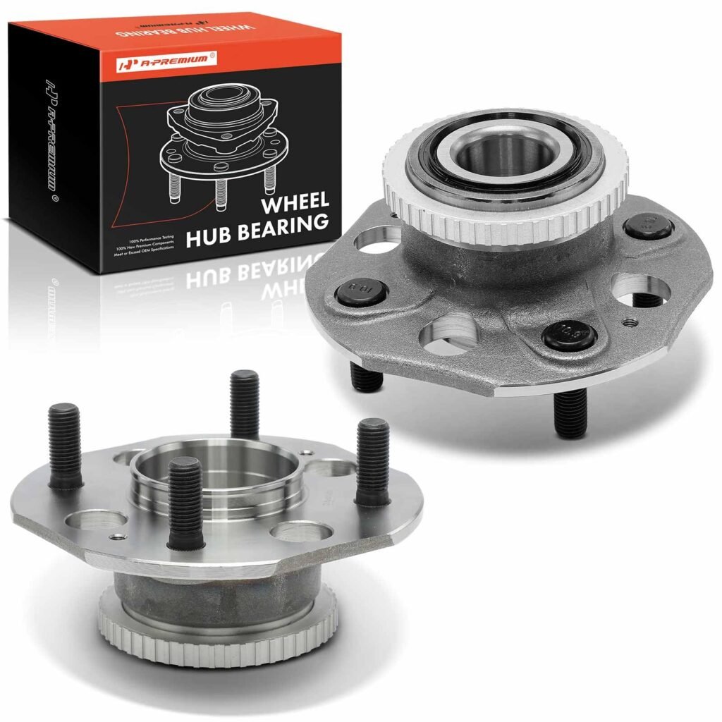 A-Premium 2 x Rear Wheel Bearing and Hub Assembly with ABS Ring & 4-Lug Compatible with Honda Accord