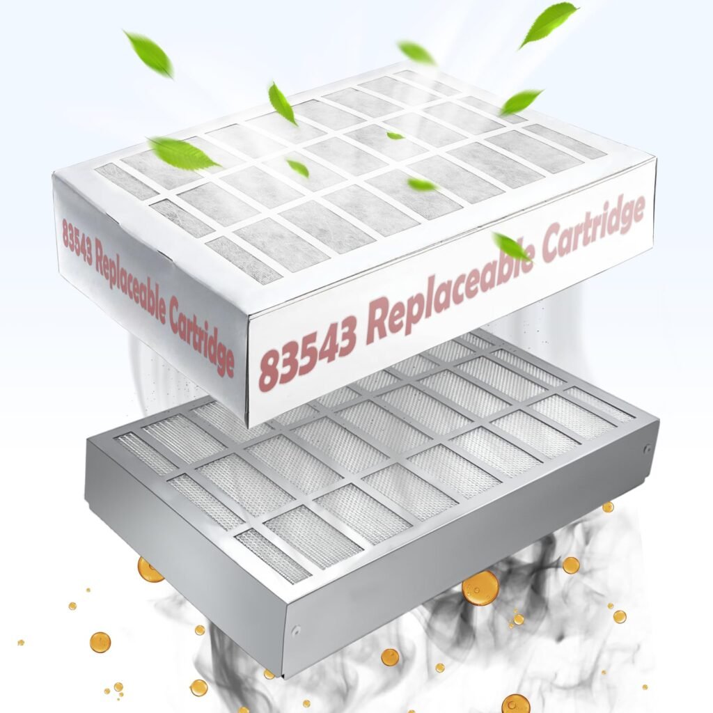 83543 2FK001 2FR00801 2 Stage Filter for Perfect Fry, Activated Carbon Filters Air, Compatible with PFC570?PFA570?PFA720?FR00801?Insulation of Oil And Fumes, Clean Air, Easy Replacement