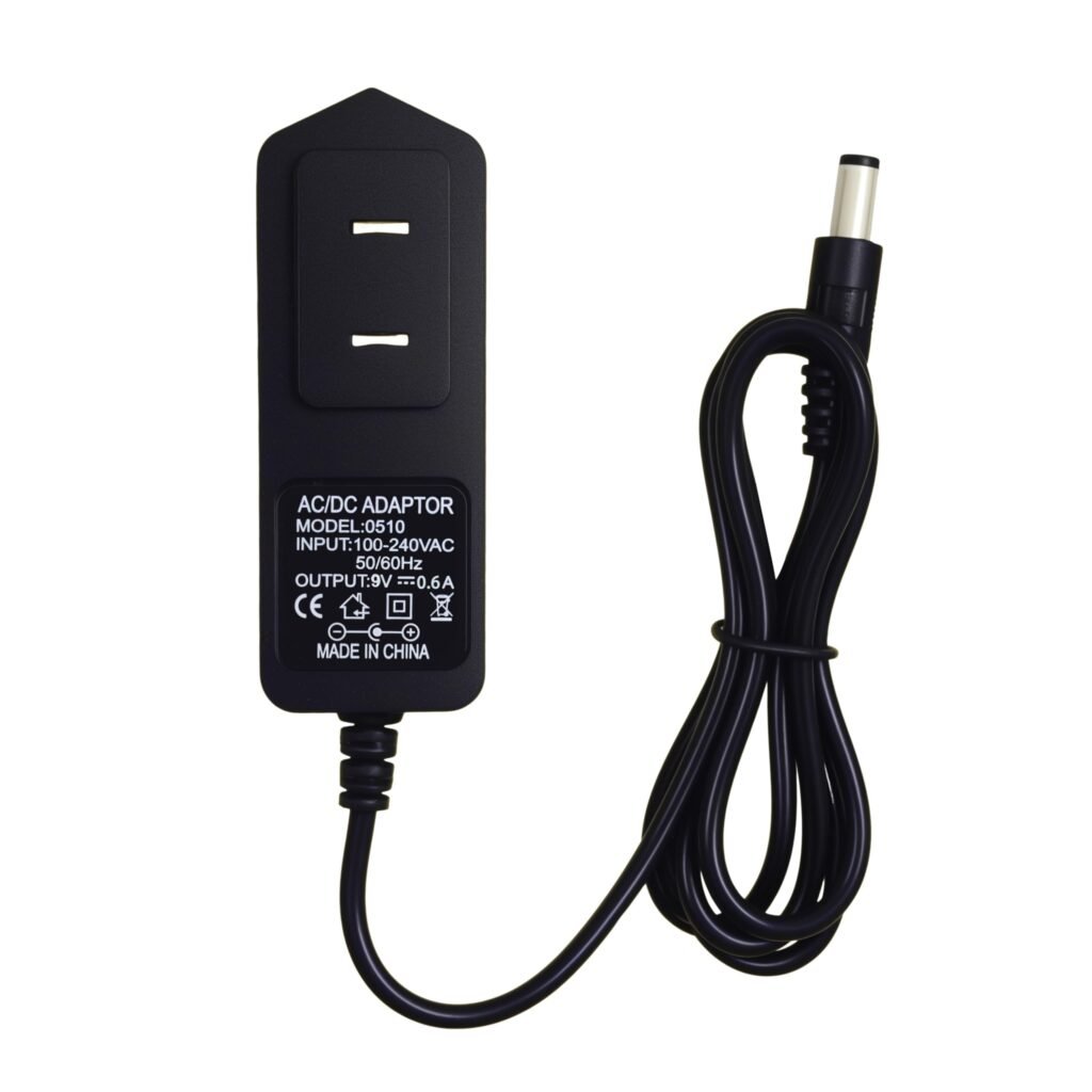 9V 0.6A Power Adapter, AC 100-240V to DC 9V 600mA Power Supply with 5.5x2.5mm Plug, Compatible with