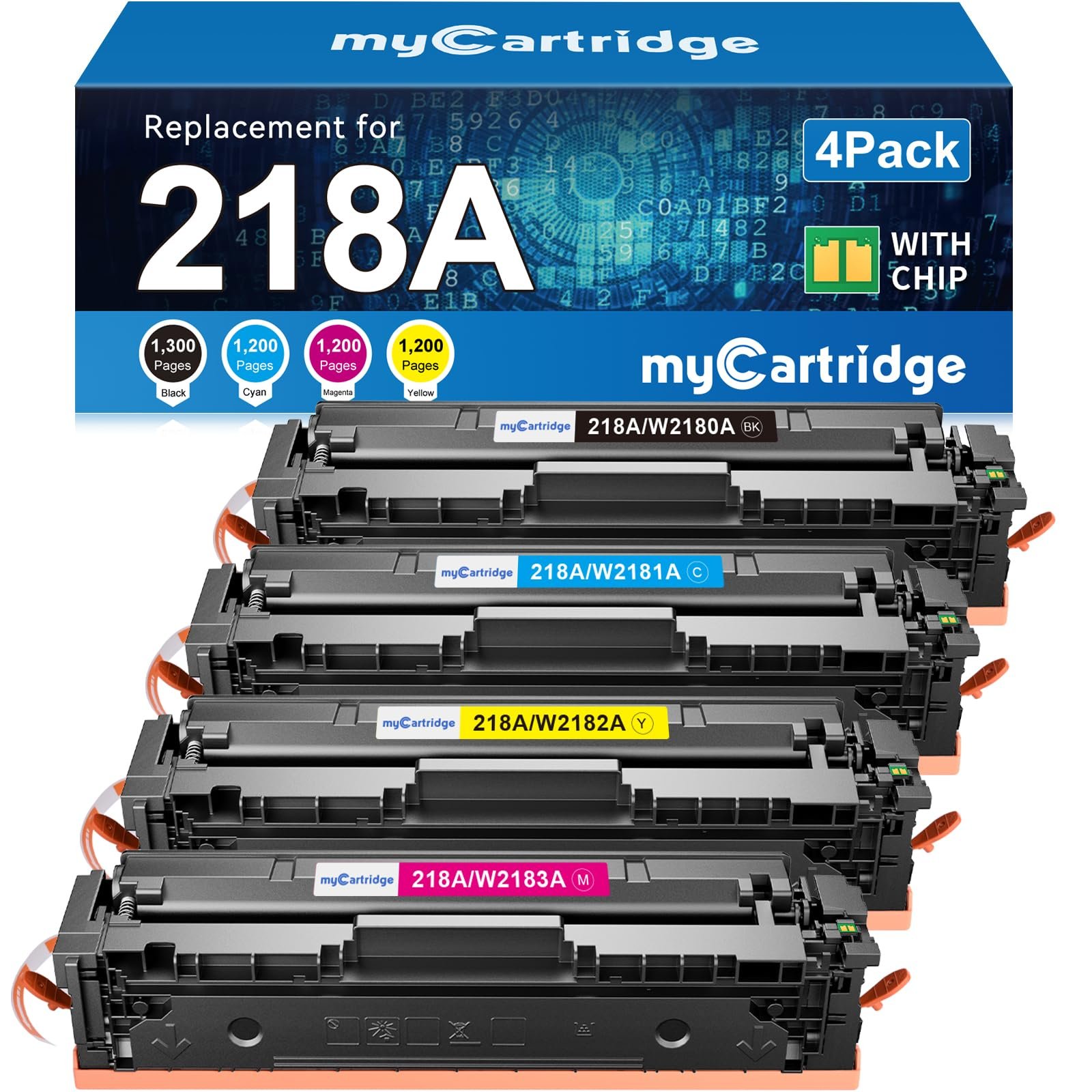 myCartridge 218A Toner Cartridges 4 Pack with Chip