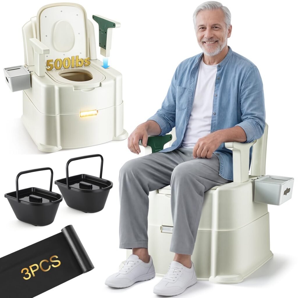 Hybodies Bedside Commode - 550 Lbs Capacity