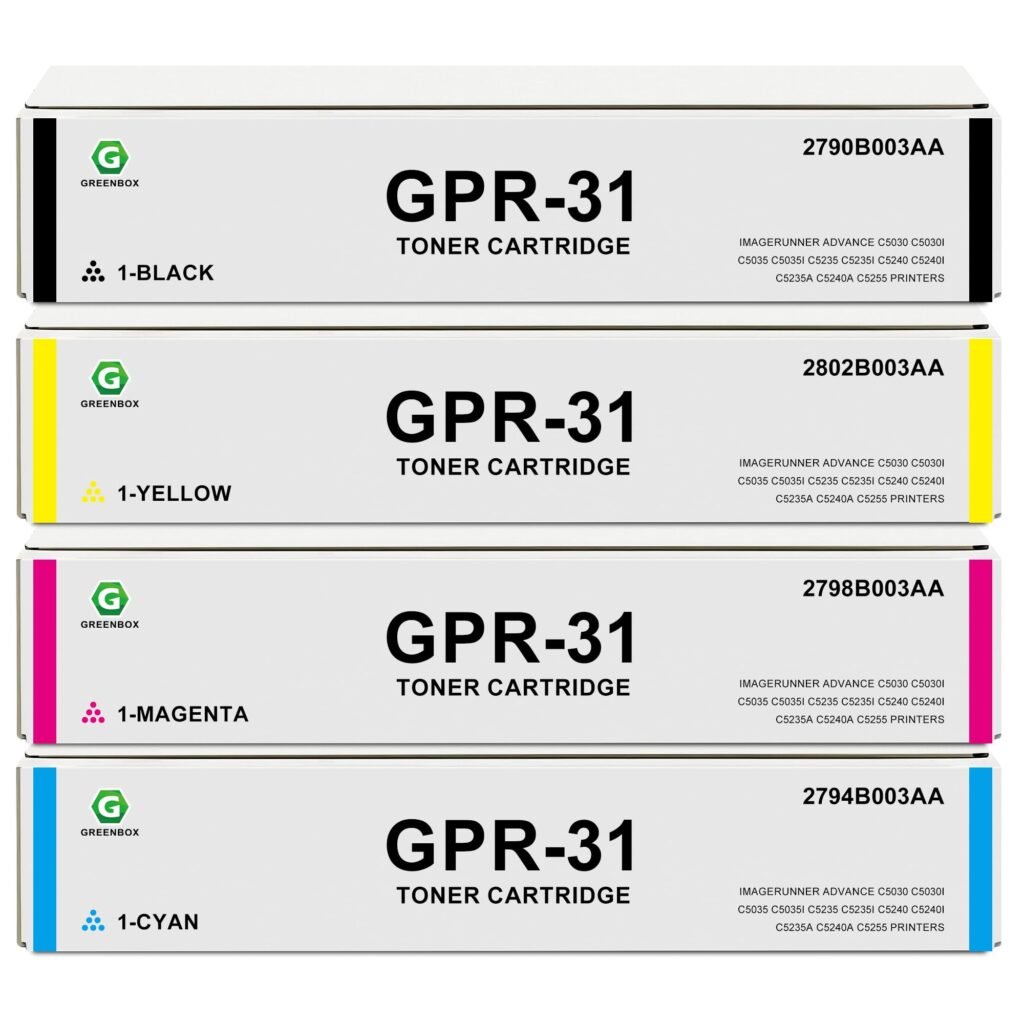 GREENBOX GPR-31 Toner Cartridges (4 Pack)