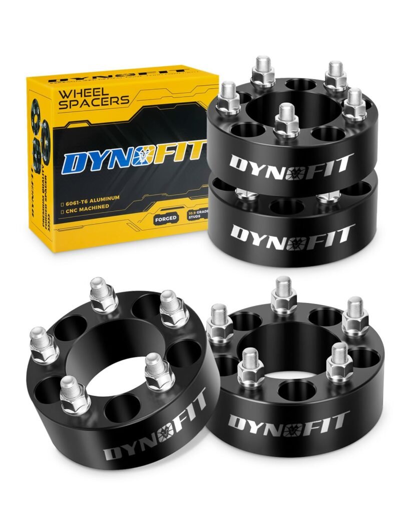 2 inch 5x4.5 Wheel Spacers for XJ KJ KK TJ ZJ KJ KK, dynofit 80.5mm Hub Bore, 1/2"-20 Thread Pitch 5x114.3 Forged Spacer for Cherokee Explorer Wrangler Mustang Liberty Grand Cherokee Falcon