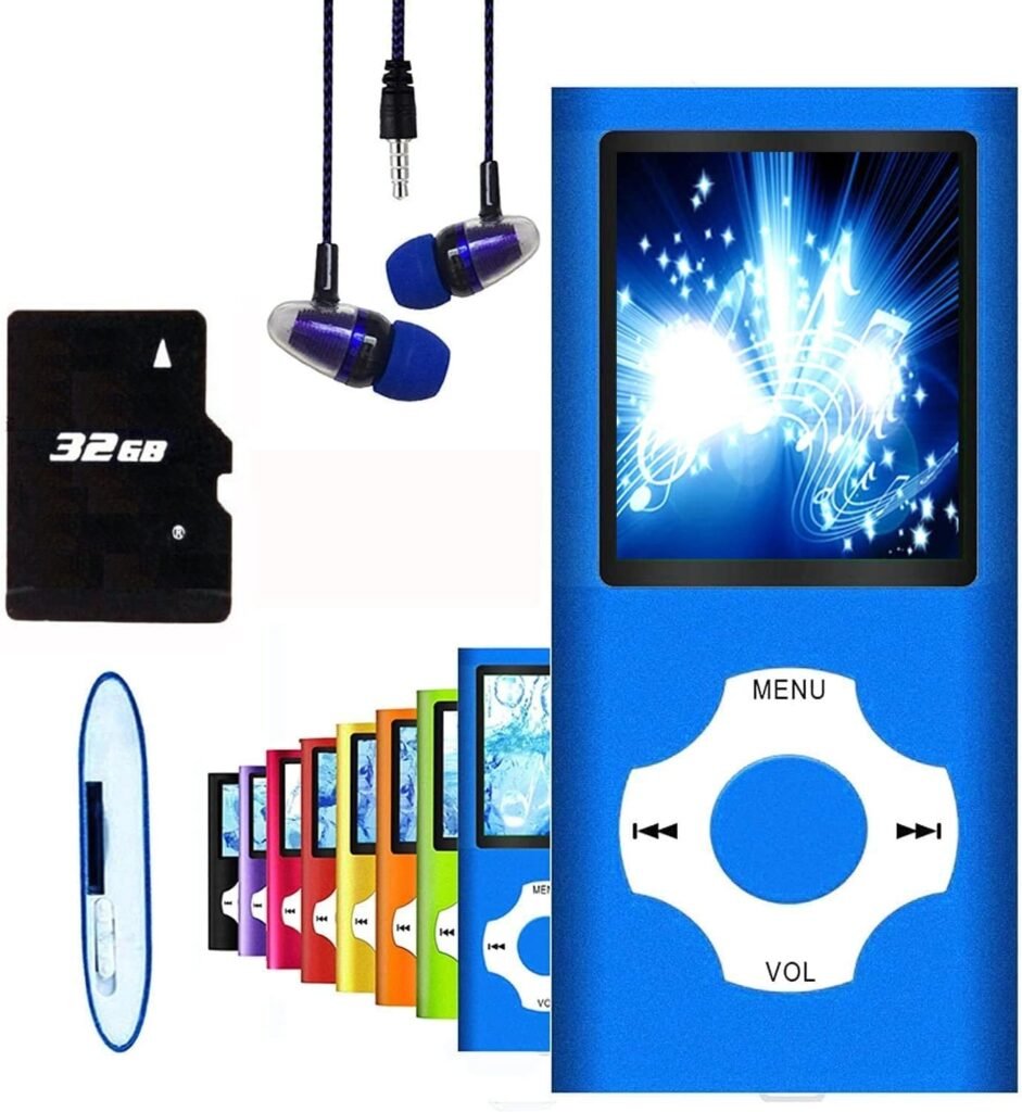 MP3 Player, Hotechs MP3 Music Player with 32GB Memory SD Card Slim Classic Digital LCD 1.82'' Screen