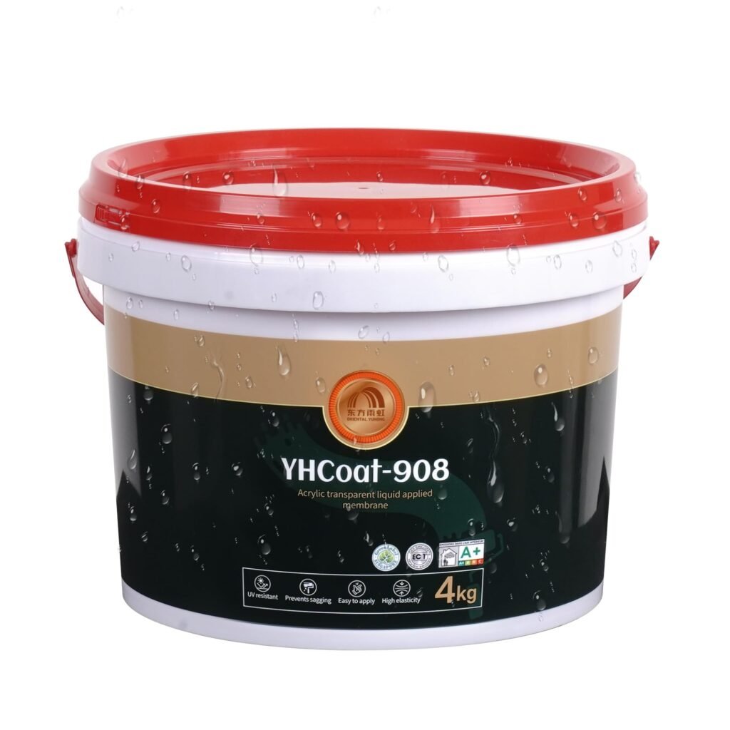 ORIENTAL YUHONG Waterproof Sealant,UV Resistant Concrete Sealer, Transparent Acrylic Waterproof Adhesive for Roof, Wall, Indoor & Outdoor Surfaces,1 Gallon