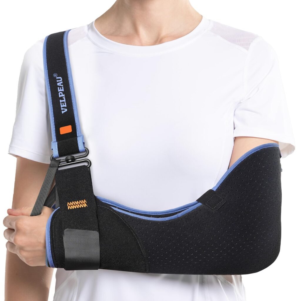 Velpeau Arm Sling Shoulder Immobilizer for Women and Men, fit Left or Right Arm - Rotator Cuff