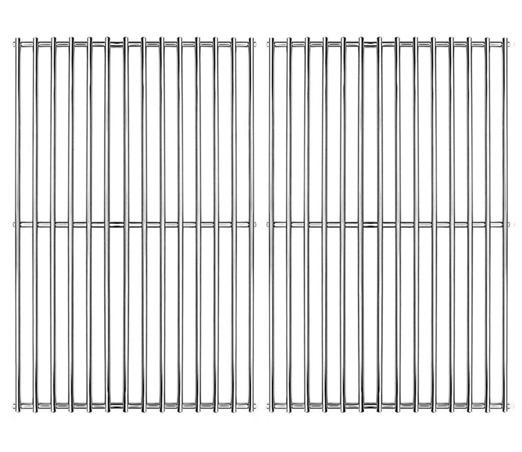 Hongso 19 1/4 inch Solid SUS304 Cooking Grates Replacement for Turbo CG3TCN, CG3TDBRN, CG3CKW, 720-0057, 720-0057-3B, Charmglow 810-7450-S, 720-0036, Brinkmann 810-7450-S Gas Grill