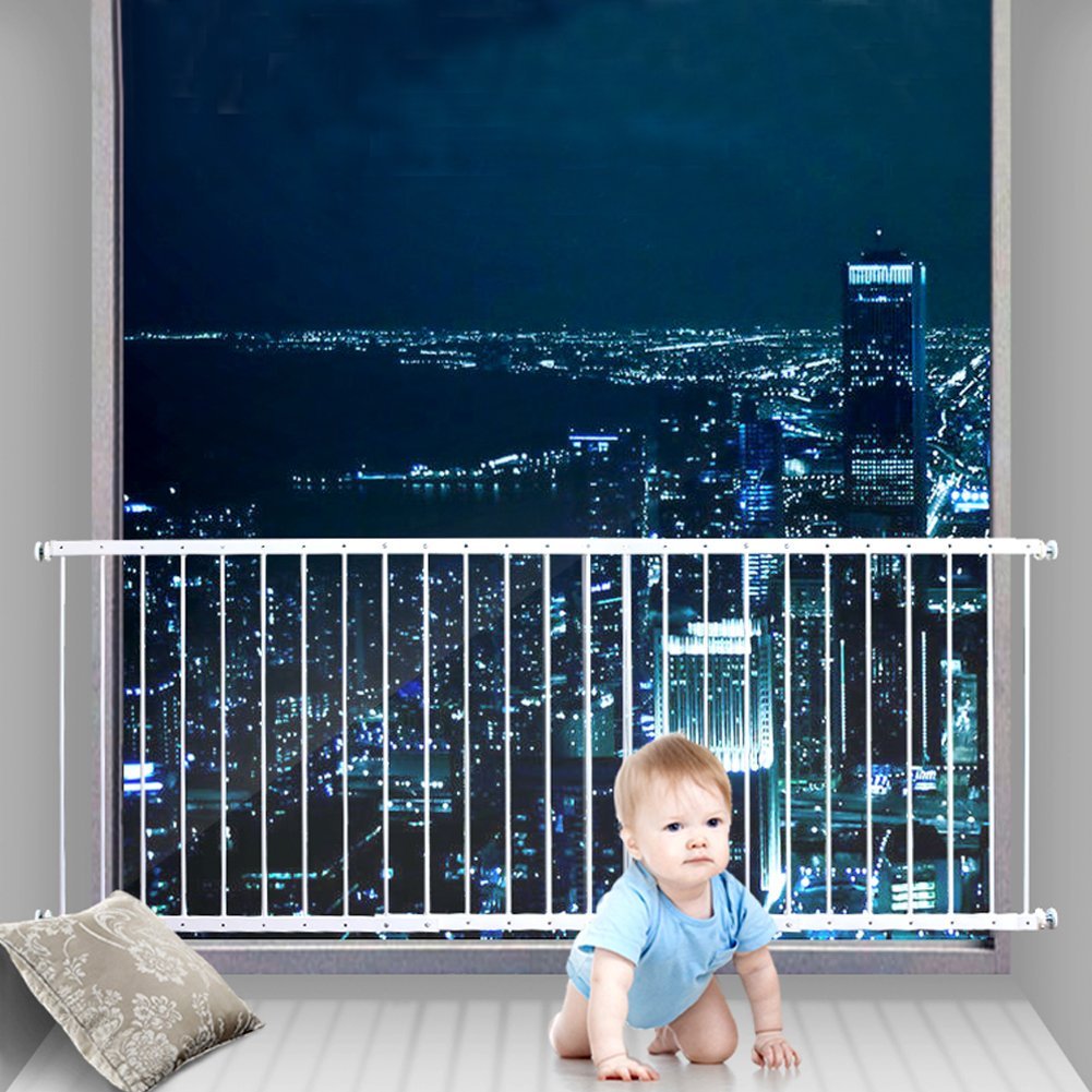Fairy Baby Window Guard for Children - White, 3 Panels (61.4"-86.6")