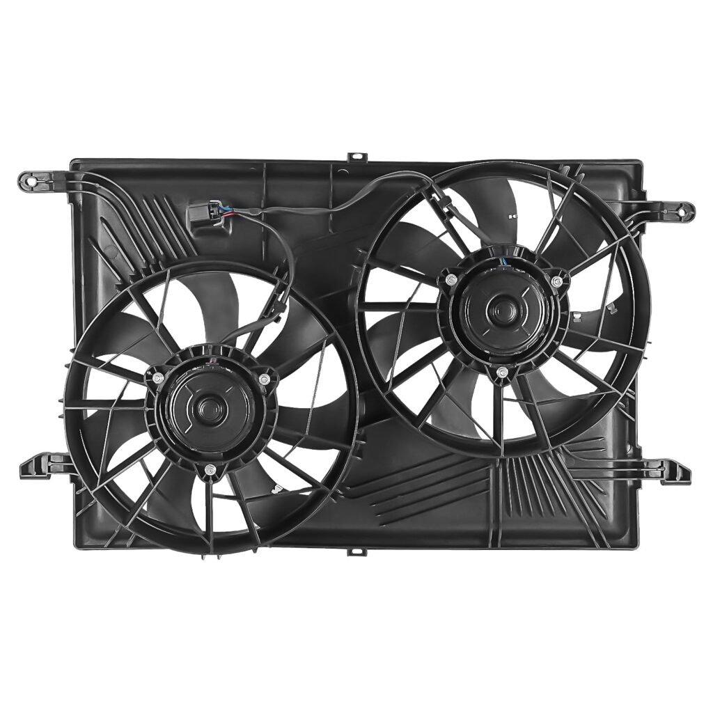 JDMSPEED Dual Radiator Cooling Fan Assembly for Buick, Chevrolet, GMC, Saturn