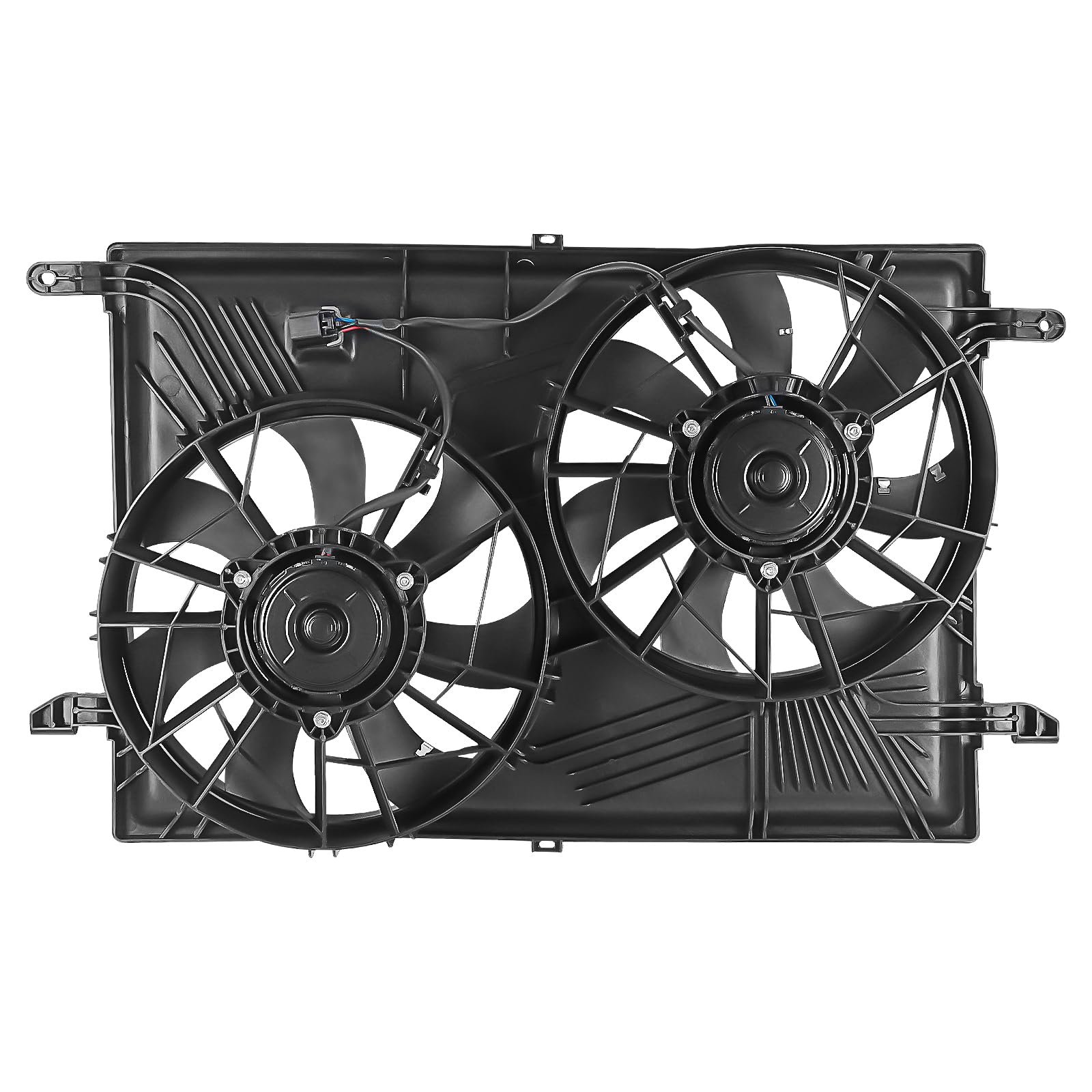 JDMSPEED Dual Radiator Cooling Fan Assembly for Buick, Chevrolet, GMC, Saturn