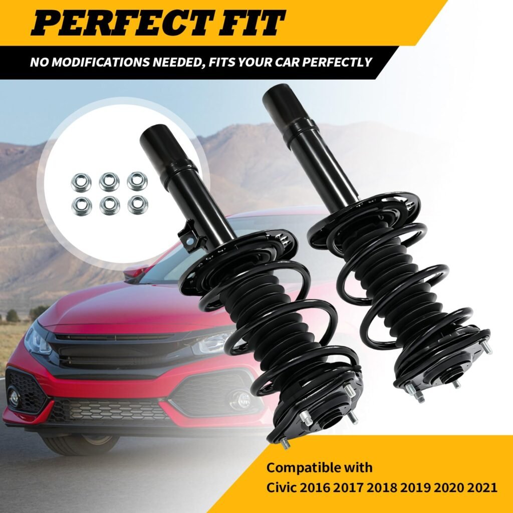 Jecoupoon Front Complete Strut Assemblies with Coil Springs