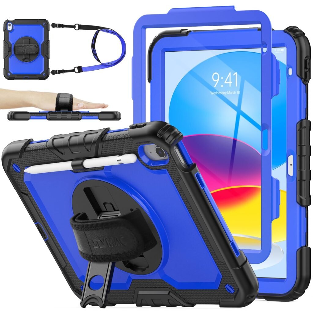 SEYMAC stock Case for iPad (A16) 11th/10th Generation 11''/10.9'' 2025/2022, Full-Body Drop