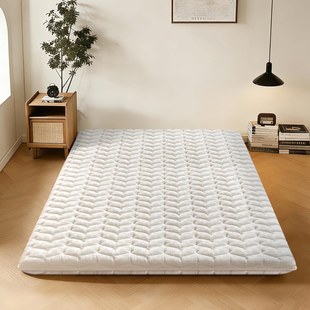 Premium Foam Japanese Futon Floor Mattress Queen Size 60"x 80",100% High Density Foam Comfortable