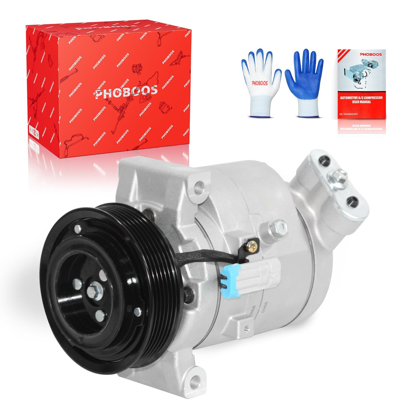 PHOBOOS A/C Compressor with Clutch for Chevrolet Camaro V6 3.6L
