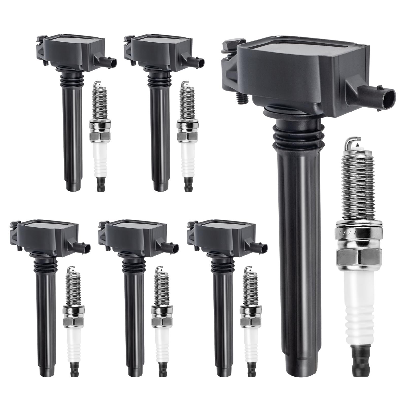 Motorevo Ignition Coil Pack and Spark Plug Kit for Dodge/Jeep 3.6L V6