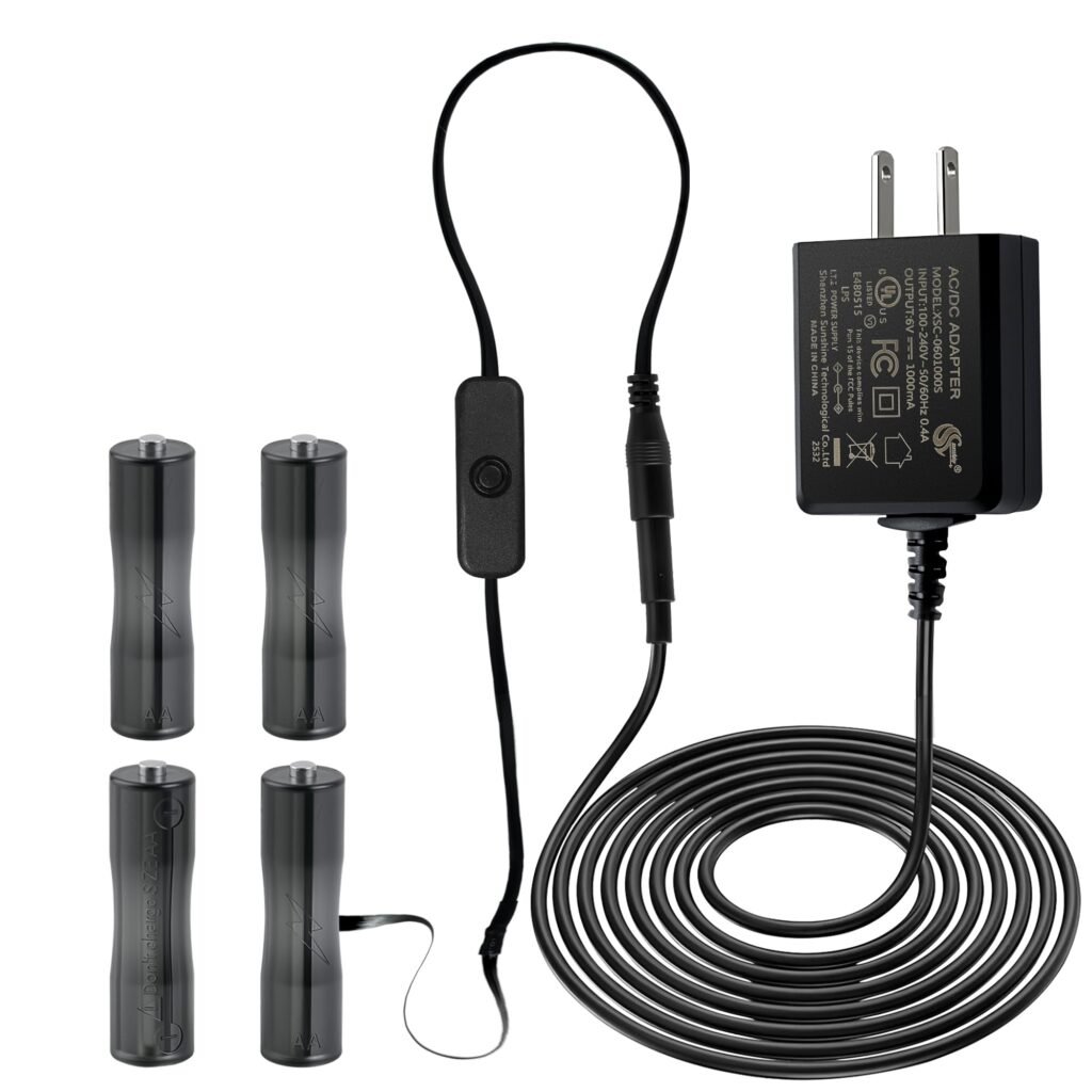 AC Power Adapter for 4 AA Battery, Replacement Convert Battery Operated to Plug in