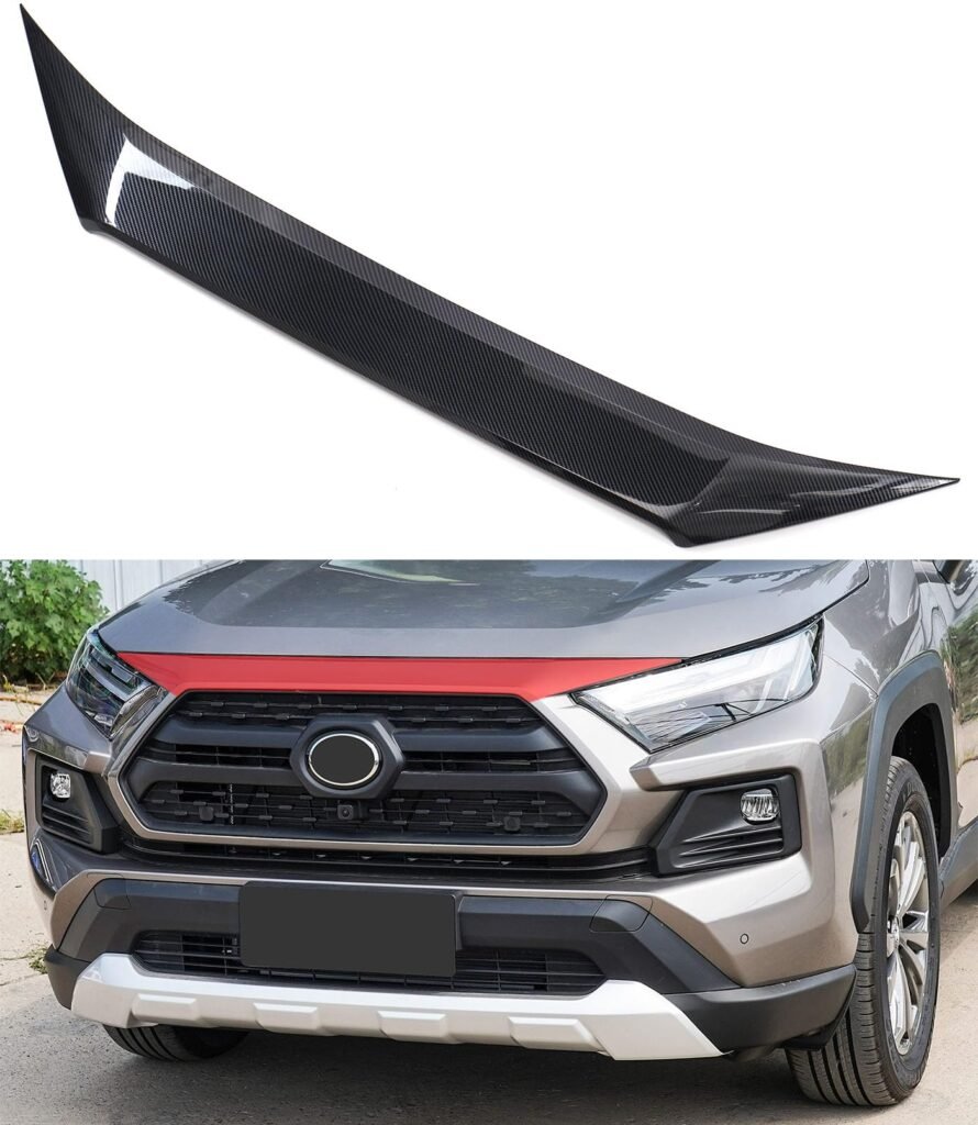 Birbenben Fit for Toyota RAV4 2019-2025 Adventure and TRD Off-Road Models Accessories, Front Bonnet Protector, Bug Deflector Cover Trim for RAV 4 2020 2021 2022 2023 2024 Exterior Accessories